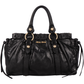 Miu Miu Black Leather Vitello Lux Top Handle Bag