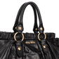 Miu Miu Black Leather Vitello Lux Top Handle Bag