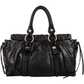 Miu Miu Black Leather Vitello Lux Top Handle Bag