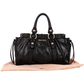 Miu Miu Black Leather Vitello Lux Top Handle Bag