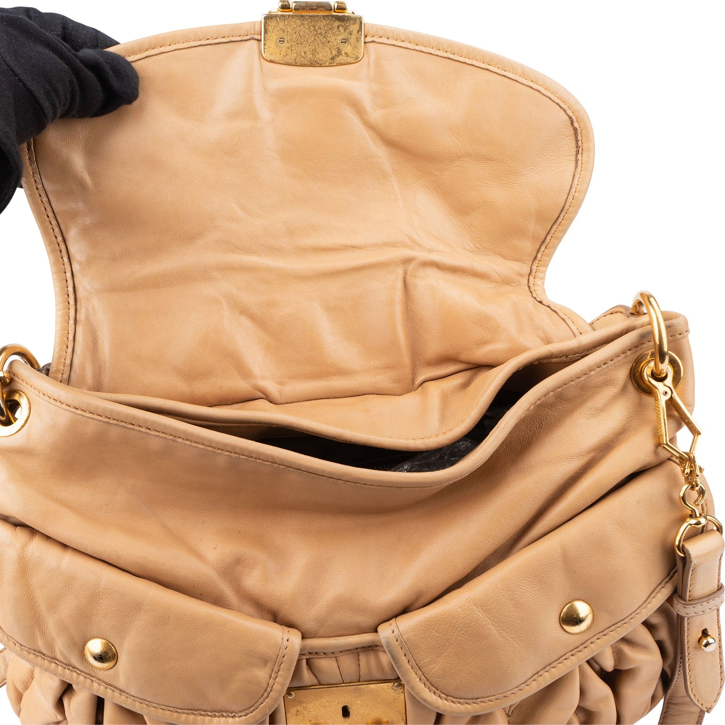 Miu Miu Quilted Leather City Handbag