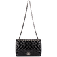 Chanel Quilted Patent Leather Maxi Double Flap Crossbody Bag