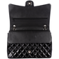Chanel Quilted Patent Leather Maxi Double Flap Crossbody Bag