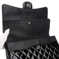 Chanel Quilted Patent Leather Maxi Double Flap Crossbody Bag
