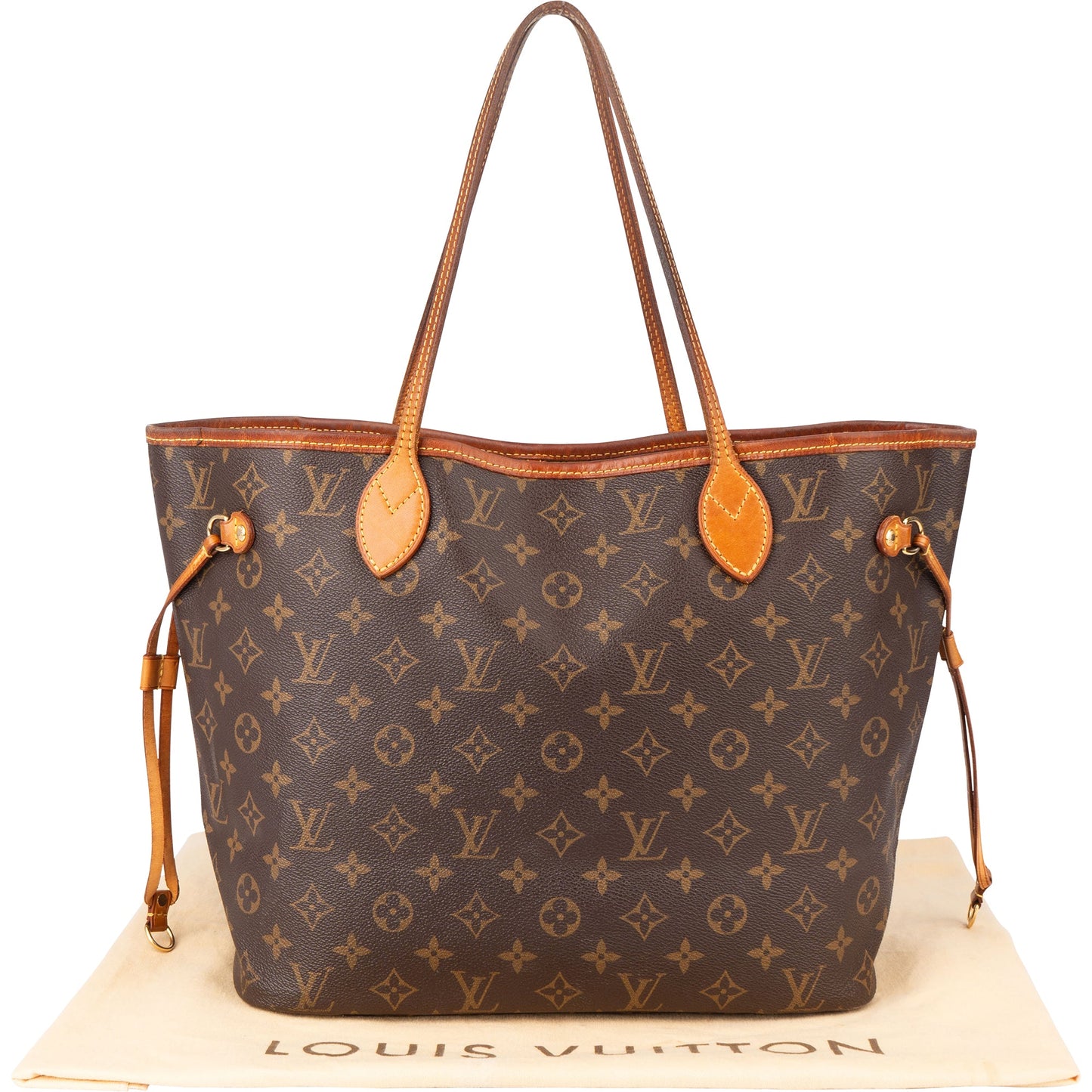 Louis Vuitton Canvas Monogram Neverfull MM Shopper Handbag