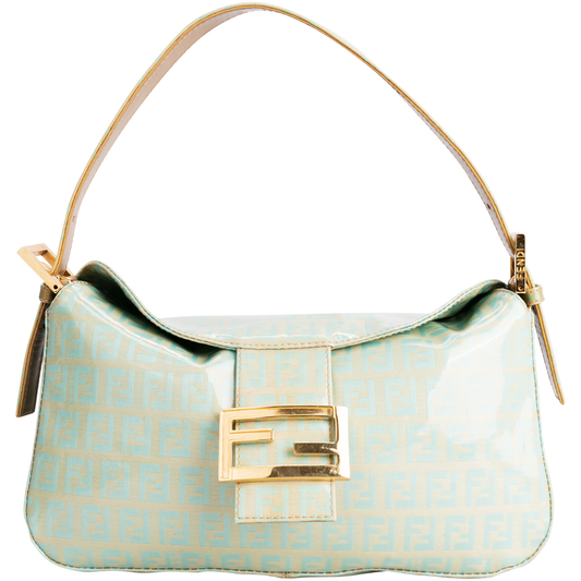 Fendi Baguette Zucchino Vinyl Shoulder Bag