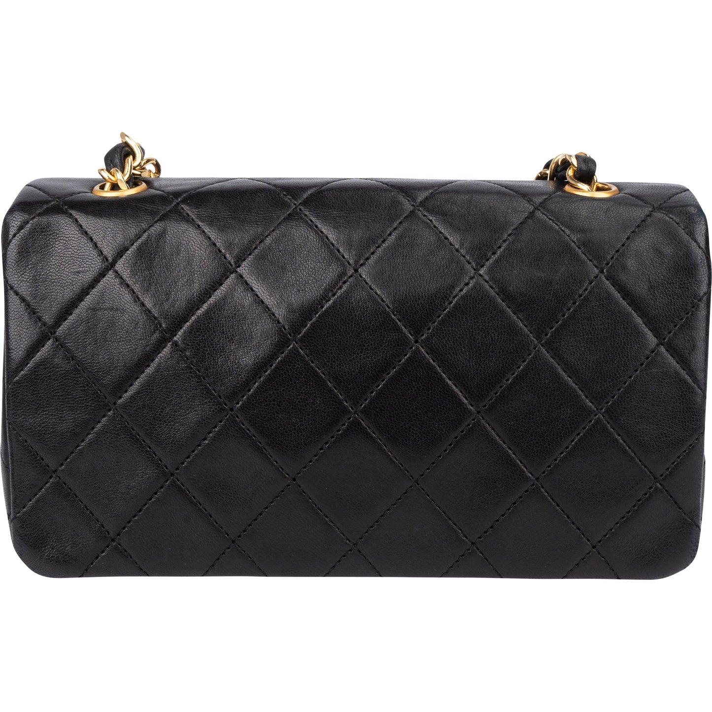 Chanel Quilted Lambskin 24K Gold Single Flap Crossbody Bag