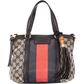 Gucci GG Monogram Sherry Bamboo Handbag