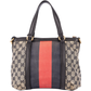 Gucci GG Monogram Sherry Bamboo Handbag