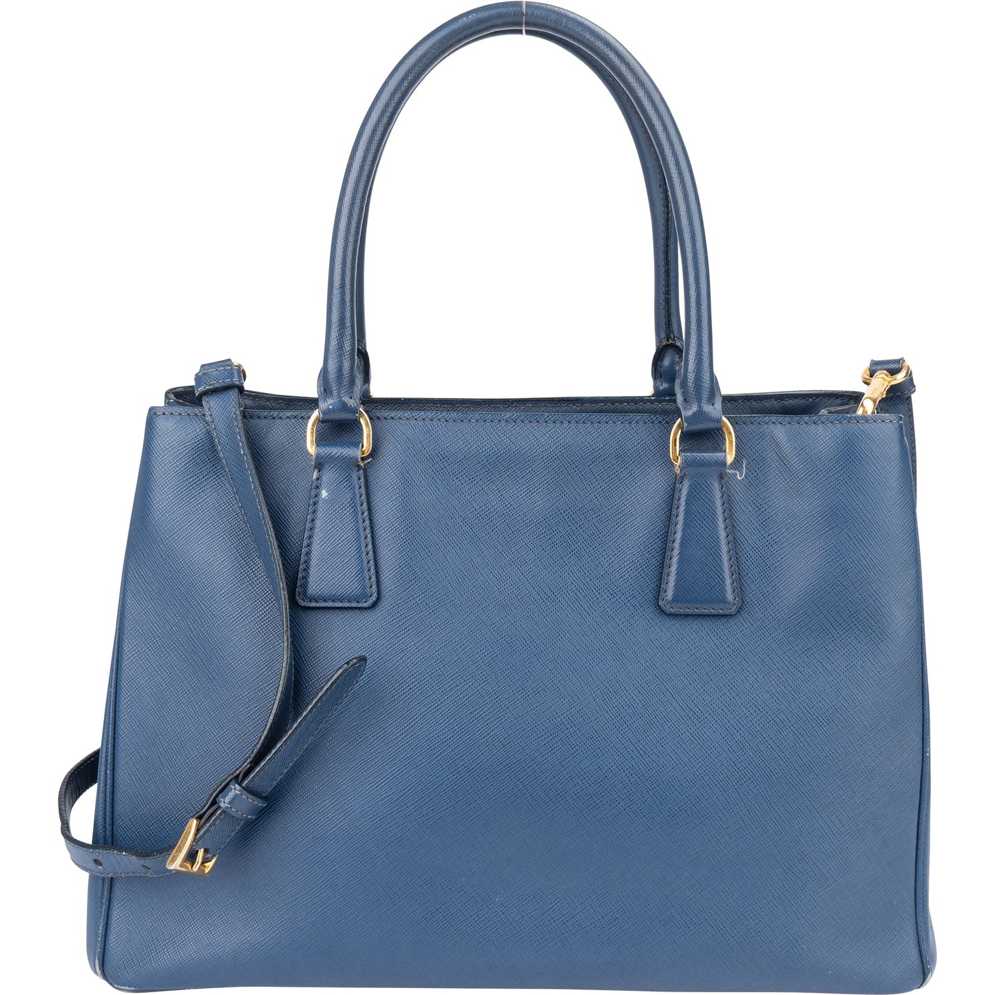 Prada Blue Saffiano Leather Galleria Handbag