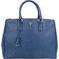 Prada Blue Saffiano Leather Galleria Handbag