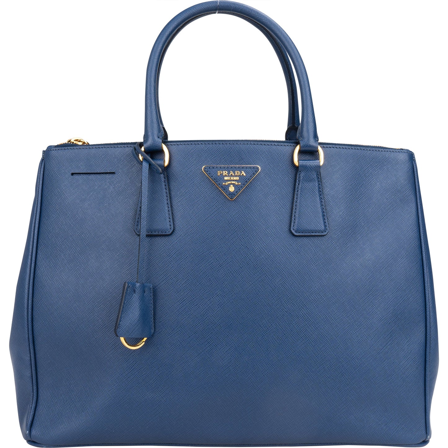 Prada Blue Saffiano Leather Galleria Handbag