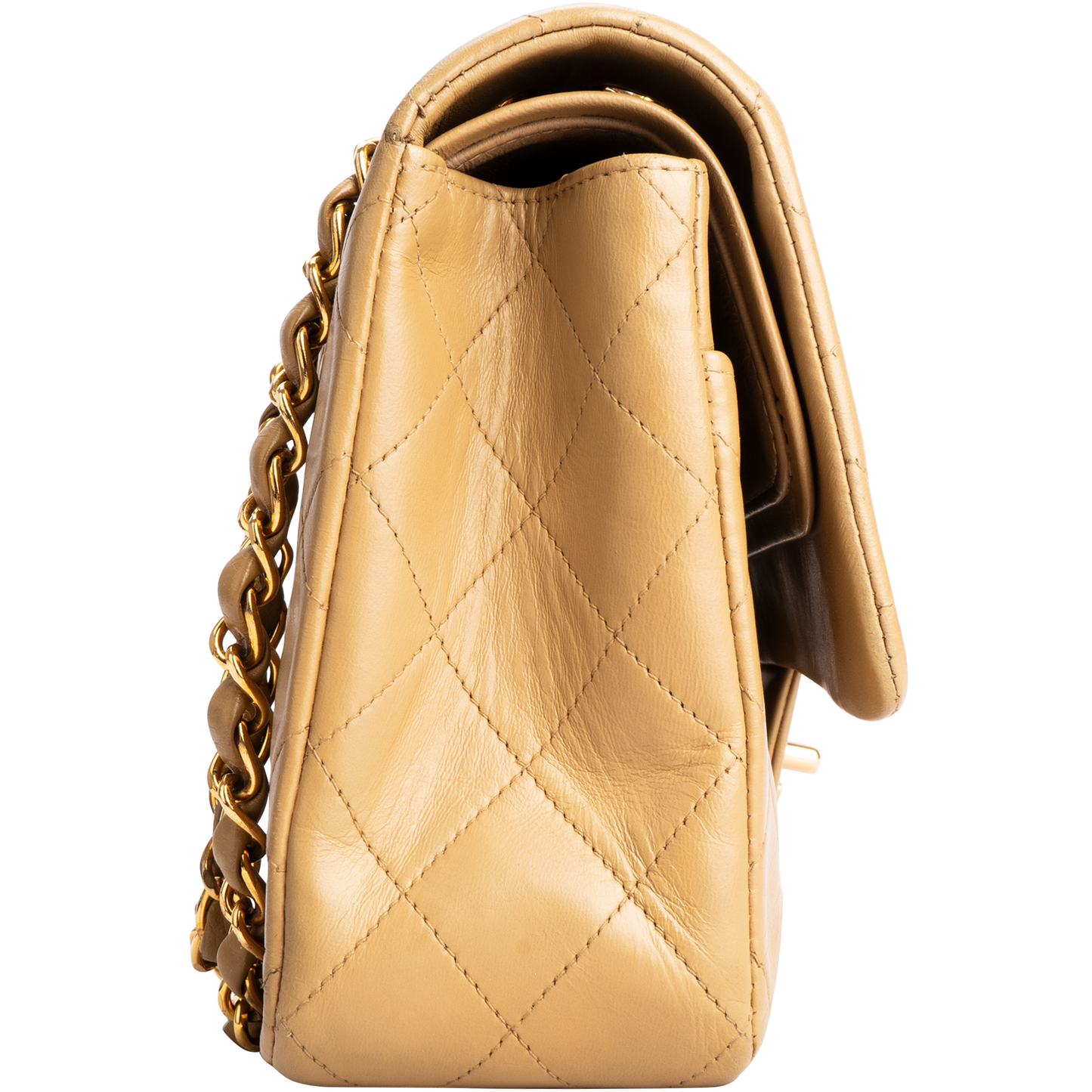 Chanel Quilted Lambskin 24K Gold Medium Double Flap Bag