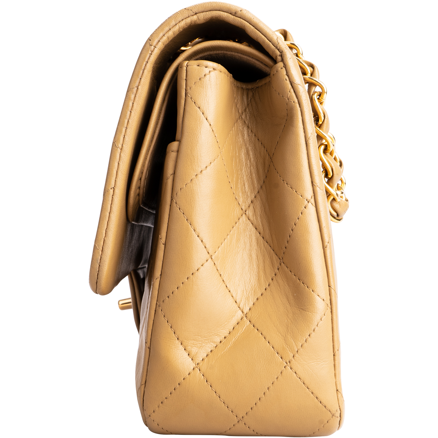 Chanel Quilted Lambskin 24K Gold Medium Double Flap Bag