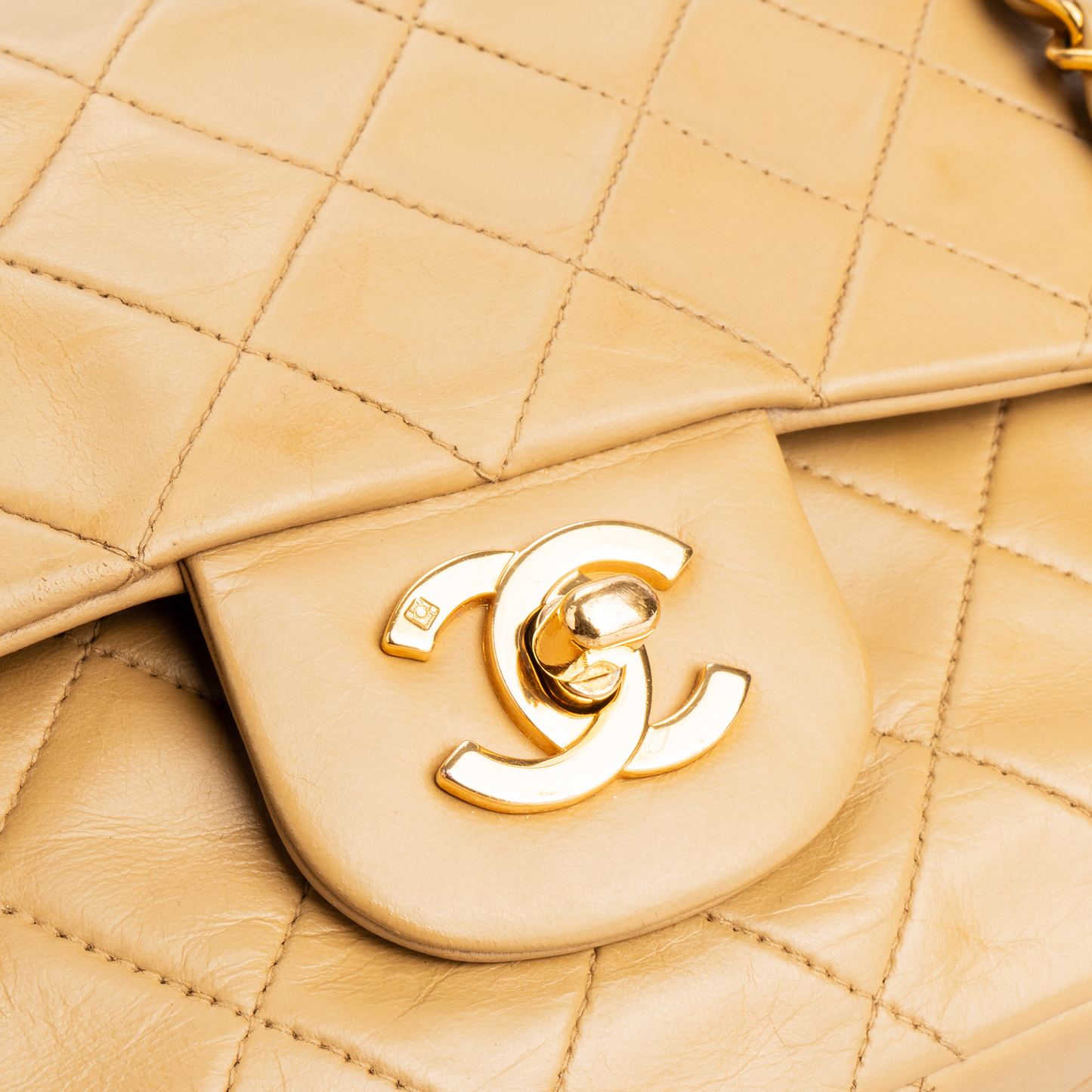 Chanel Quilted Lambskin 24K Gold Medium Double Flap Bag