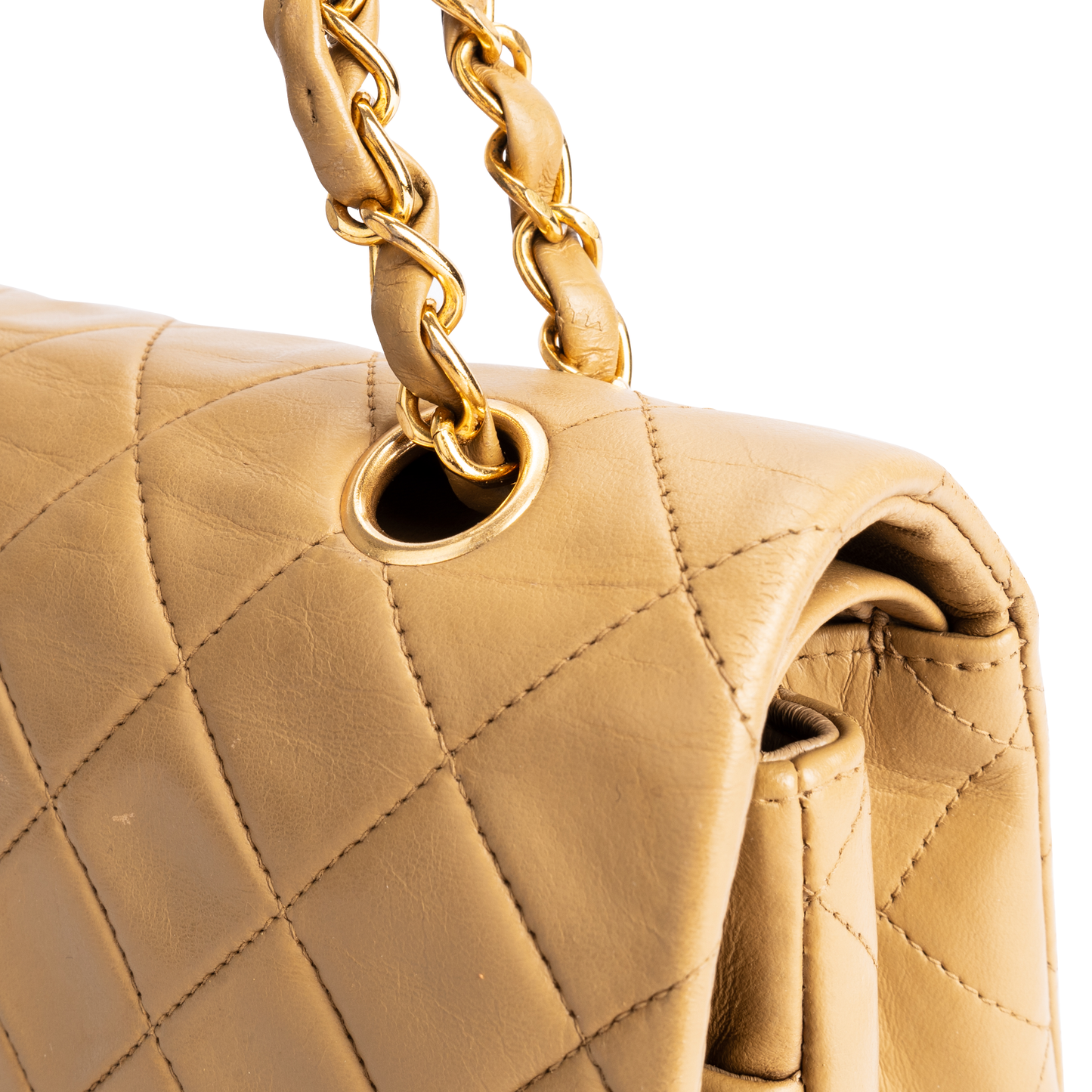 Chanel Quilted Lambskin 24K Gold Medium Double Flap Bag