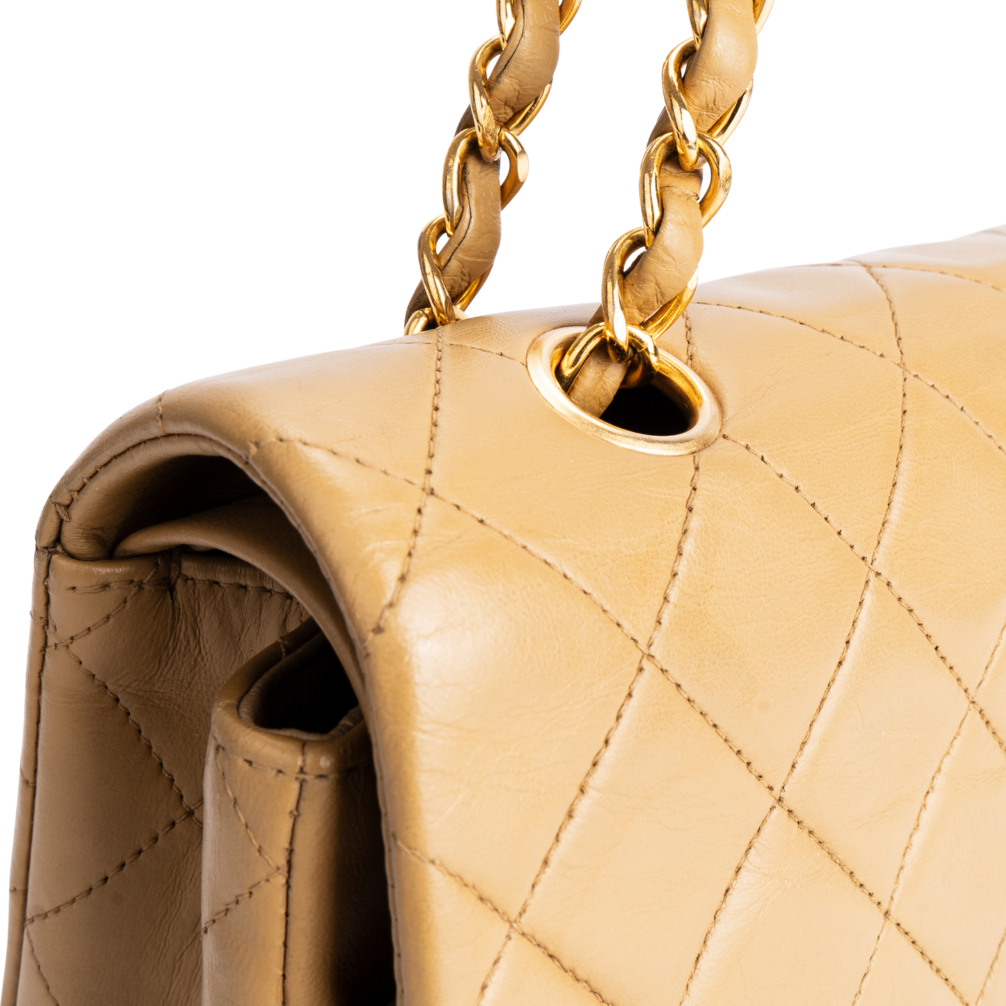 Chanel Quilted Lambskin 24K Gold Medium Double Flap Bag