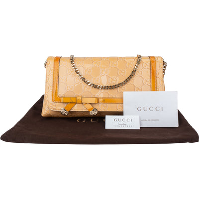 Gucci Patent Leather Heart Shoulder Flap Bag