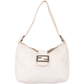 Fendi White Leather Baguette Shoulder Bag