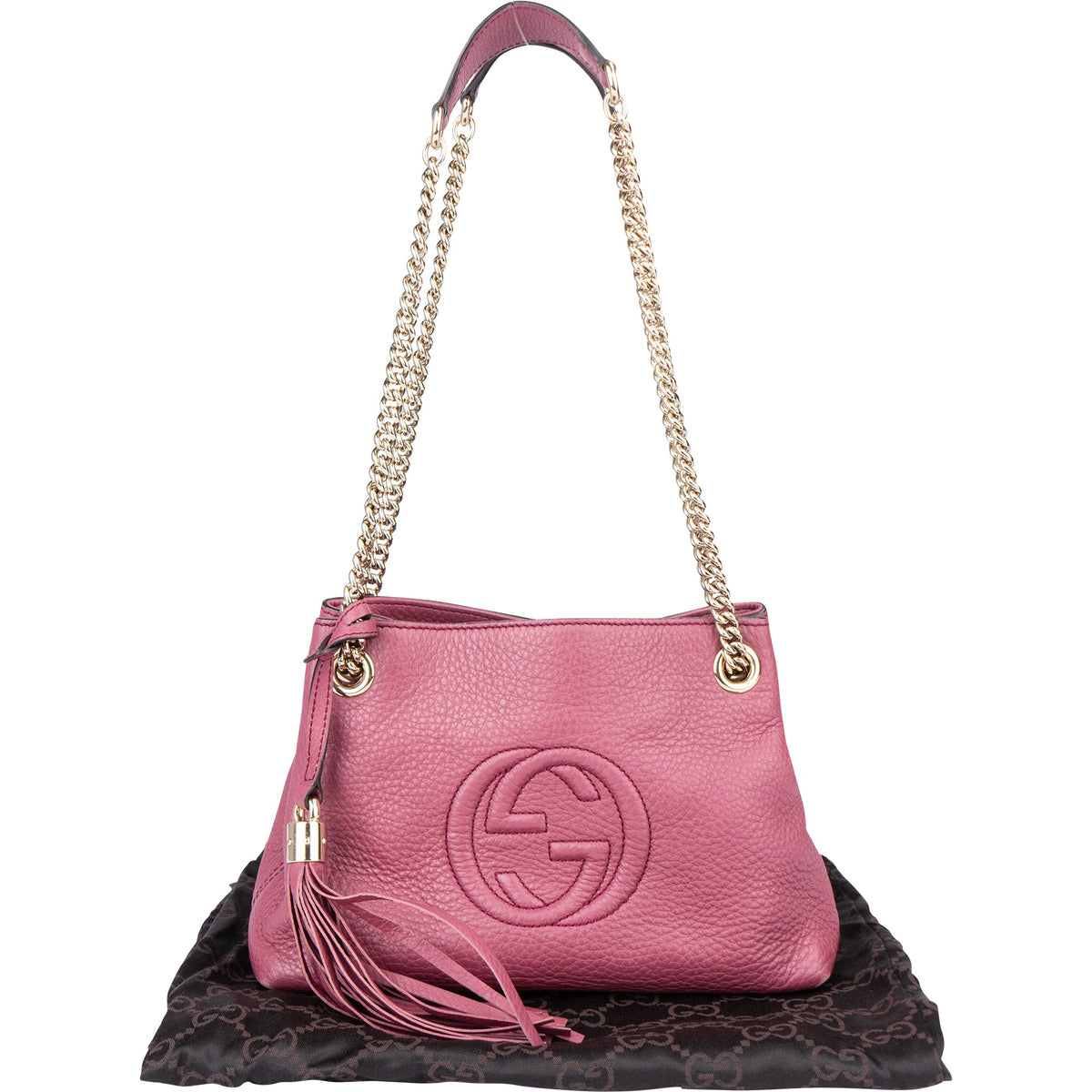 Gucci Leather GG Soho Crossbody Bag