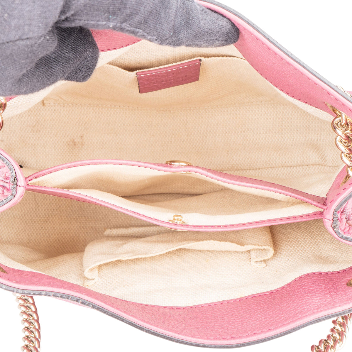 Gucci Leather GG Soho Crossbody Bag