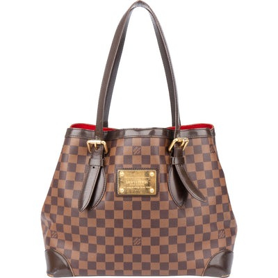 Louis Vuitton Damier Ebene Monogram Hamptstead MM Handbag