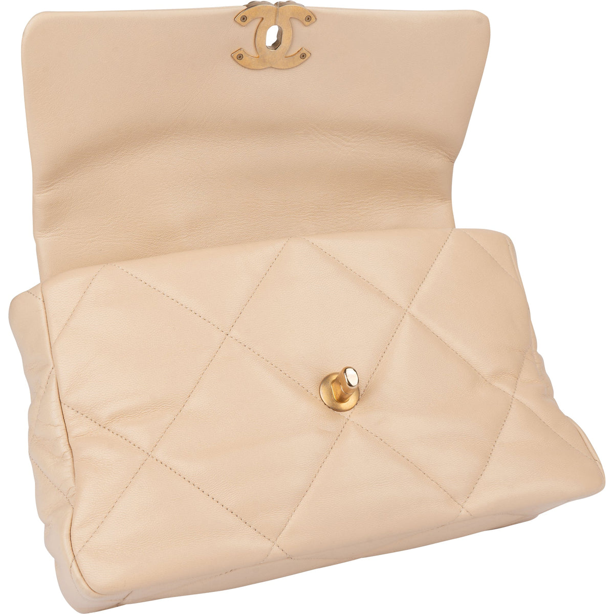 Chanel 19 Single Flap aus gestepptem Leder – Ansicht 12