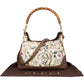 Gucci Special Floral Bamboo Handbag