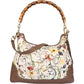 Gucci Special Floral Bamboo Handbag