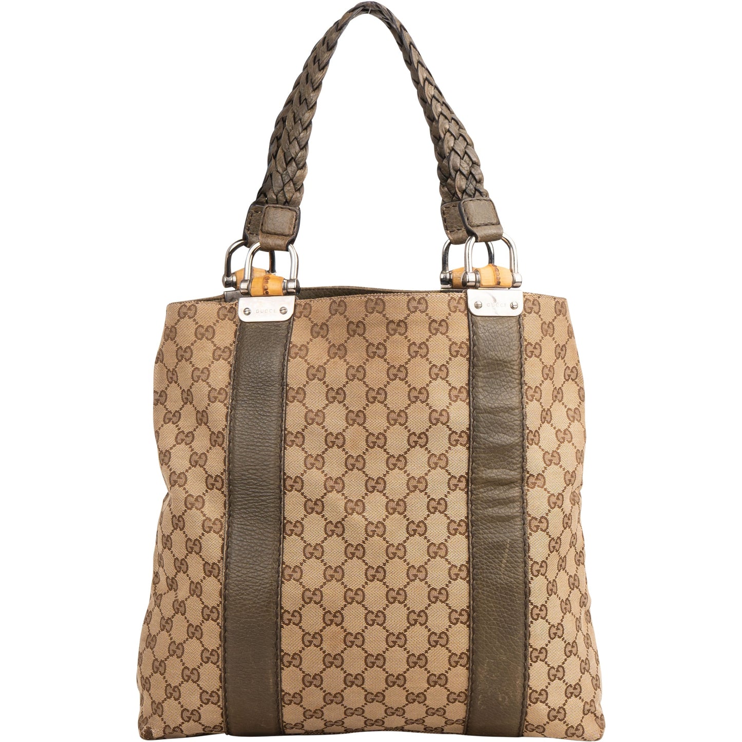 Gucci GG Monogram Bamboo Handbag