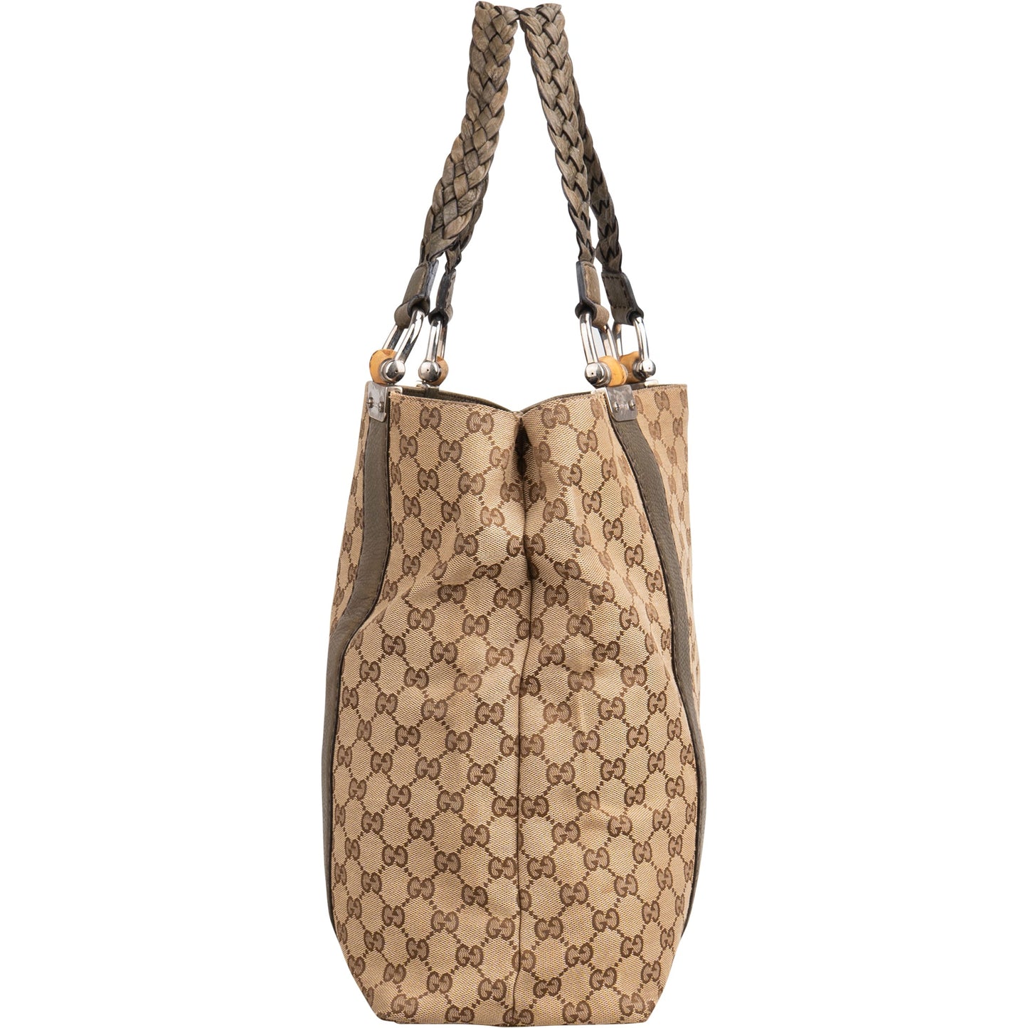 Gucci GG Monogram Bamboo Handbag