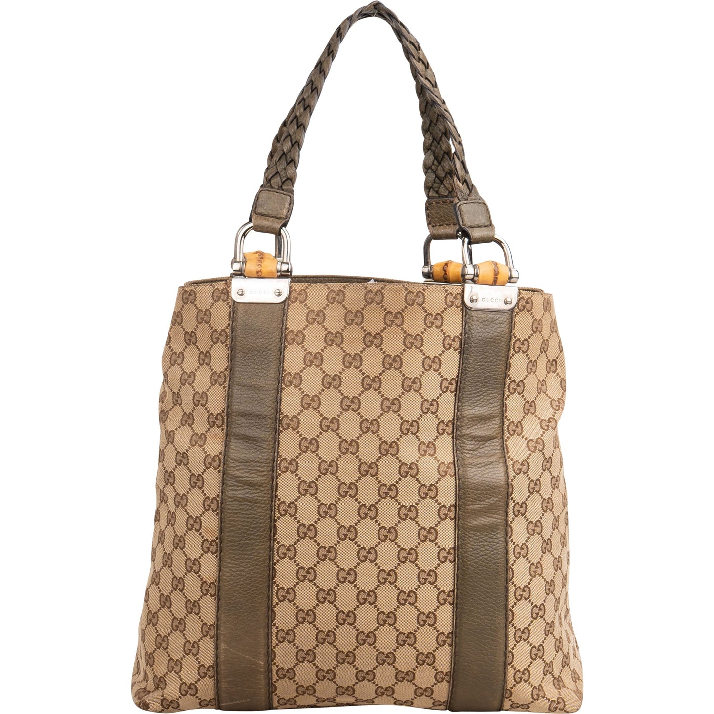Gucci GG Monogram Bamboo Handbag