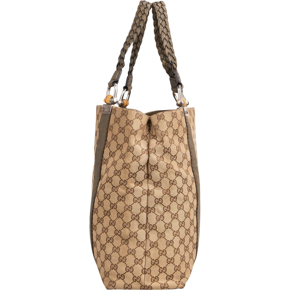 Gucci GG Monogram Bamboo Handbag