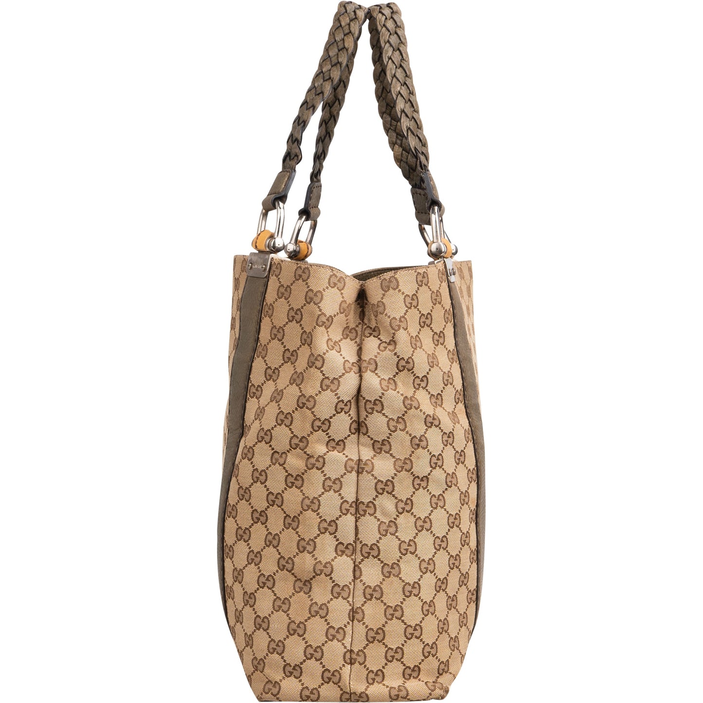 Gucci GG Monogram Bamboo Handbag