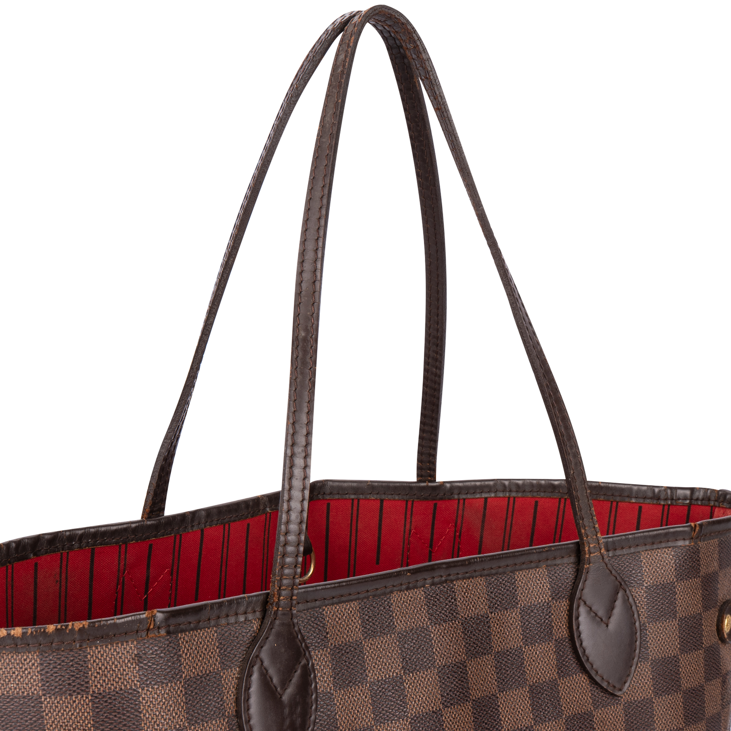 Louis Vuitton Damier Ebene Monogram Neverfull MM Shopper Shoulder Bag