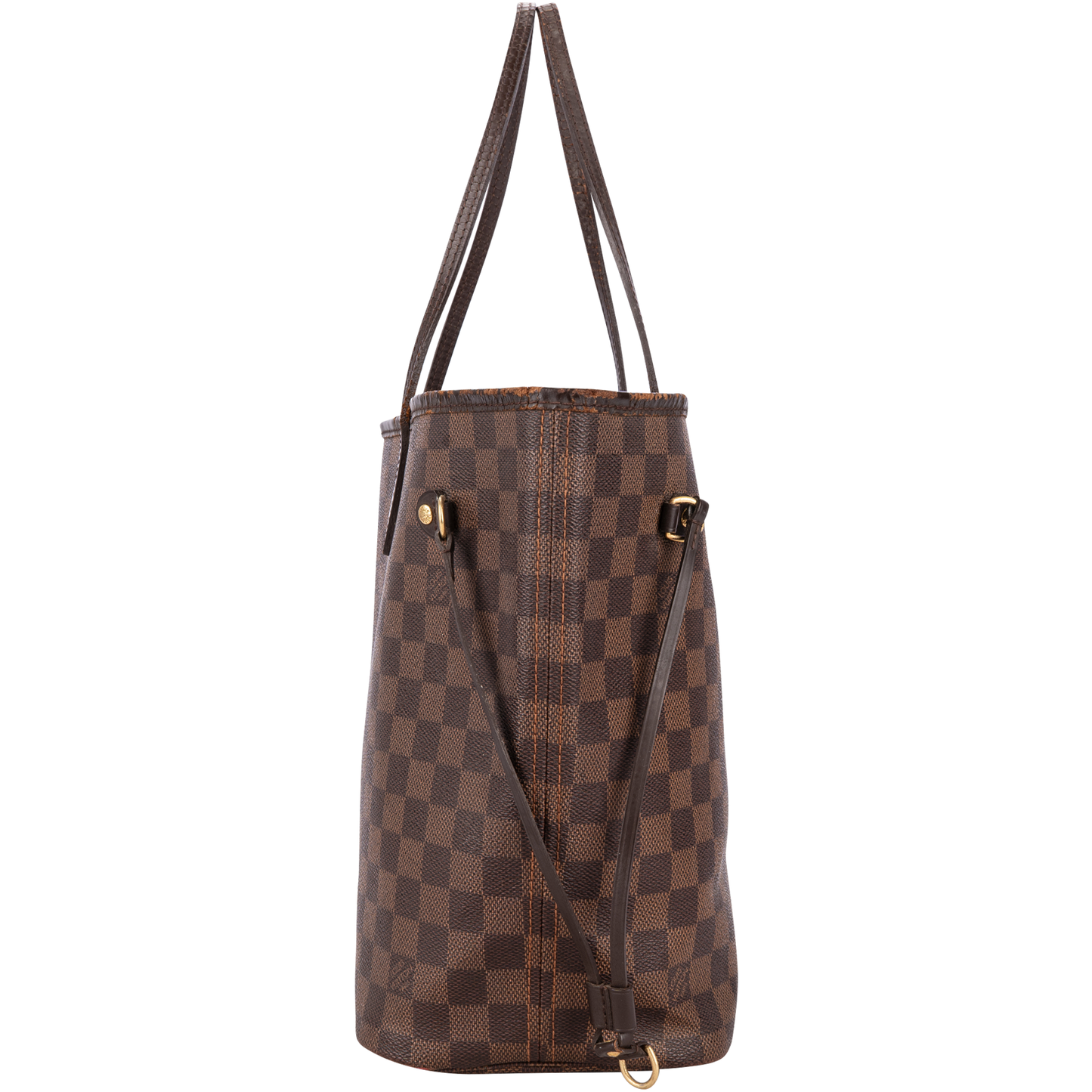 Louis Vuitton Damier Ebene Monogram Neverfull MM Shopper Shoulder Bag