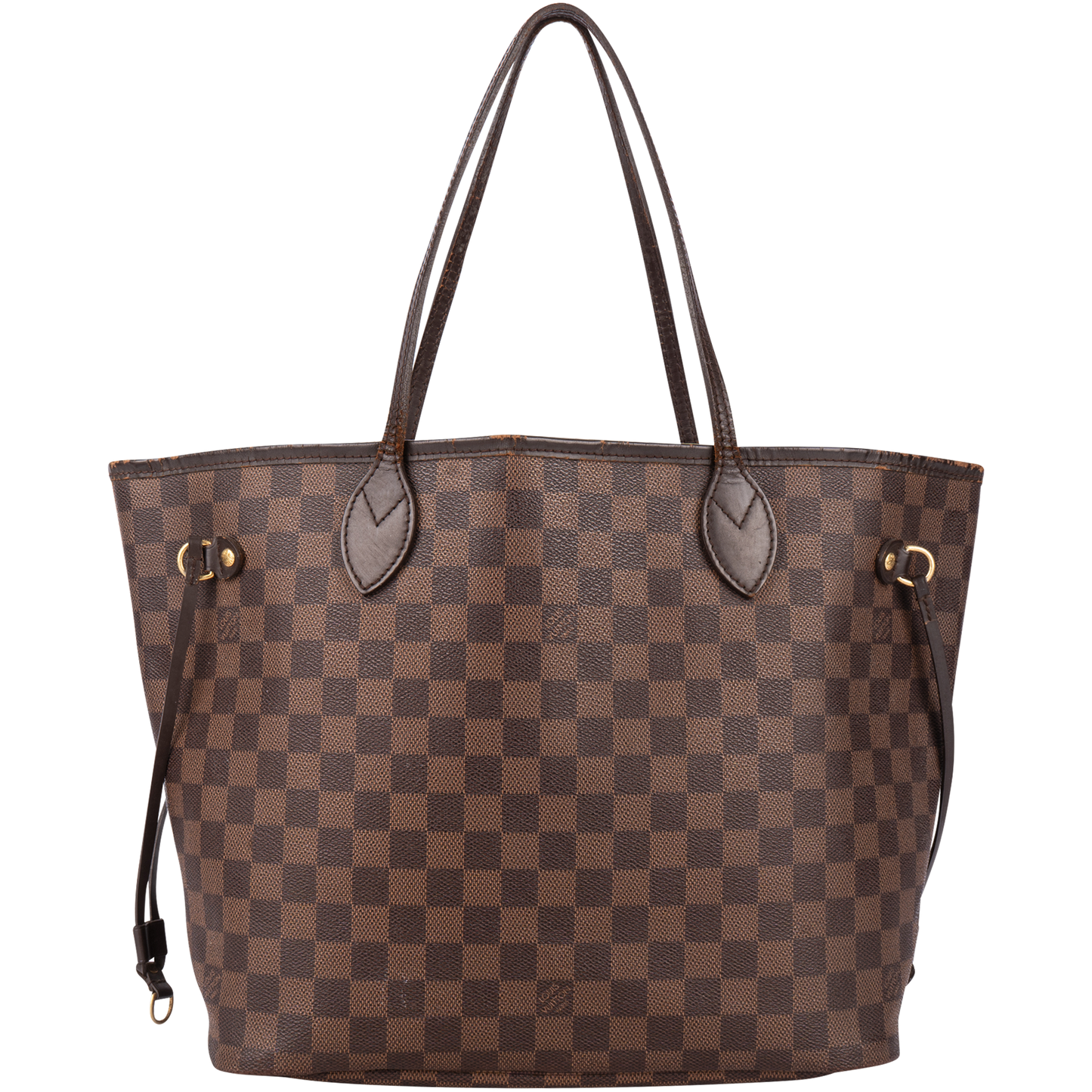 Louis Vuitton Damier Ebene Monogram Neverfull MM Shopper Shoulder Bag