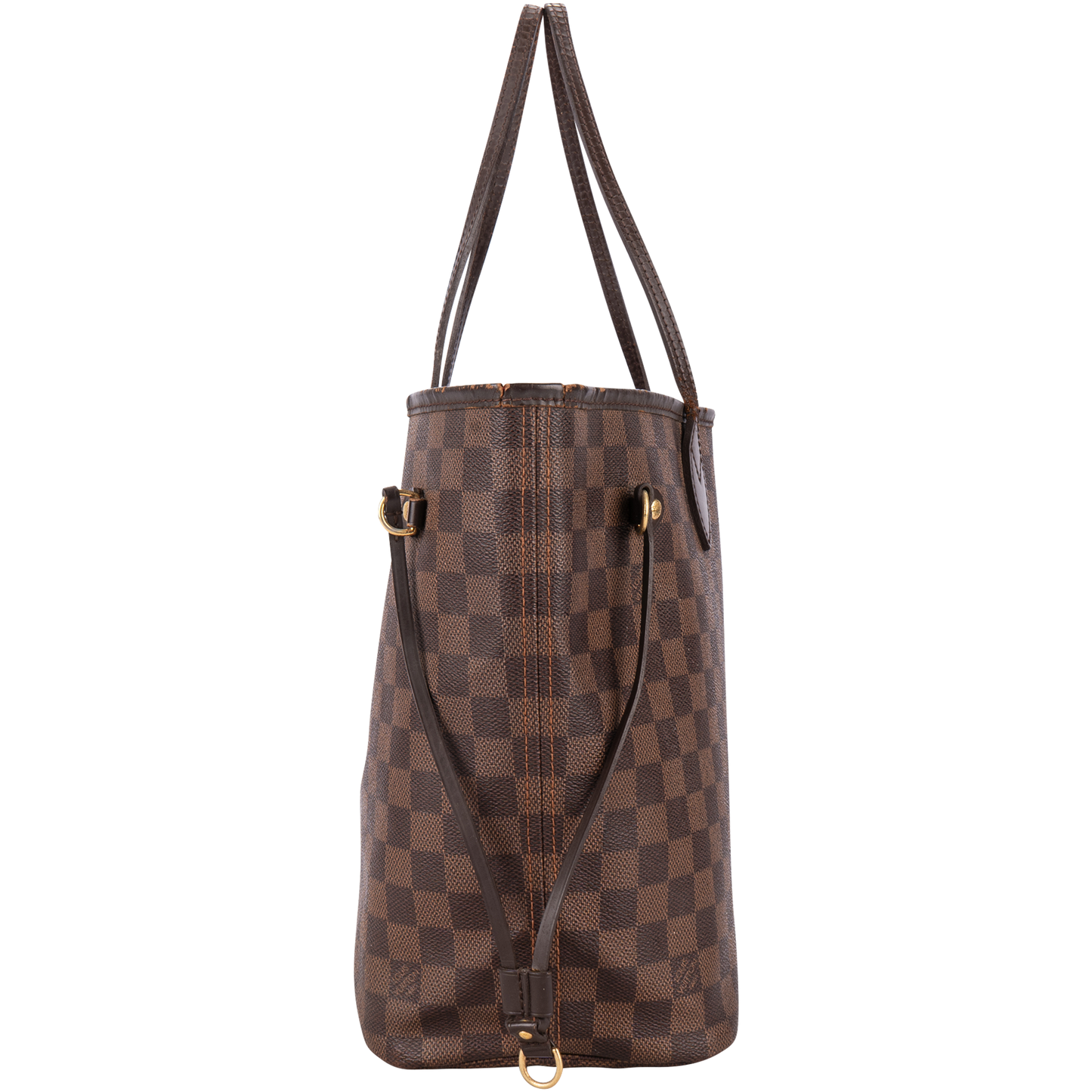Louis Vuitton Damier Ebene Monogram Neverfull MM Shopper Shoulder Bag