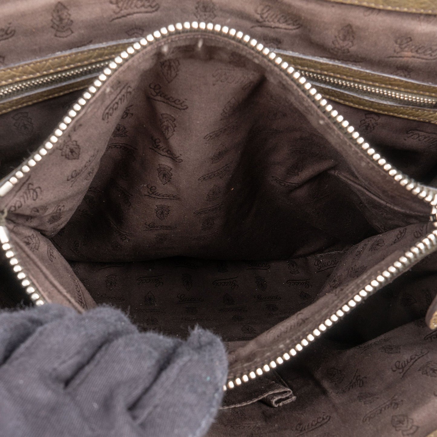 Gucci GG Monogram Bamboo Handbag