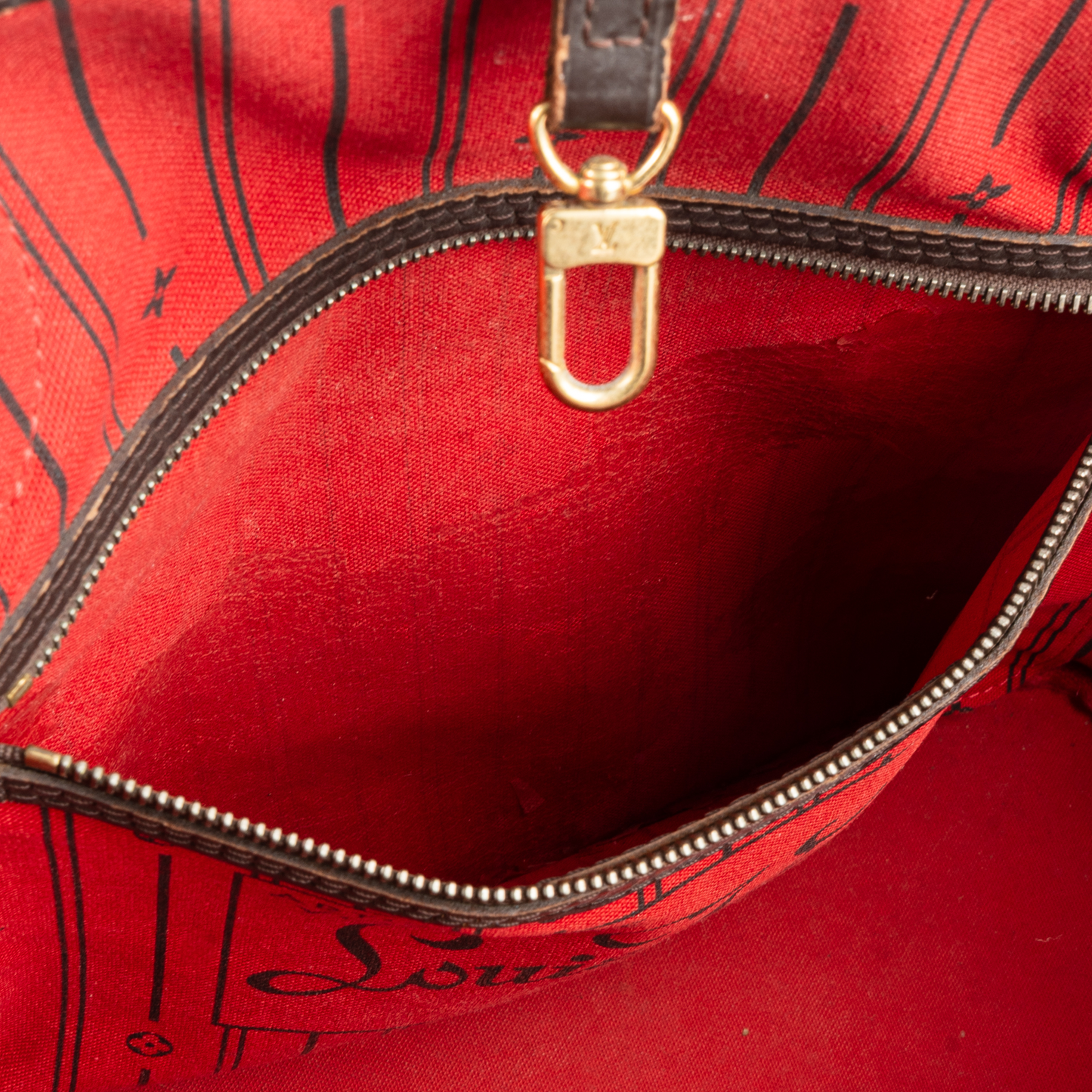 Louis Vuitton Damier Ebene Monogram Neverfull MM Shopper Shoulder Bag