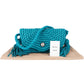 Bottega Veneta Braided Blue Leather Torchon Crossbody Bag