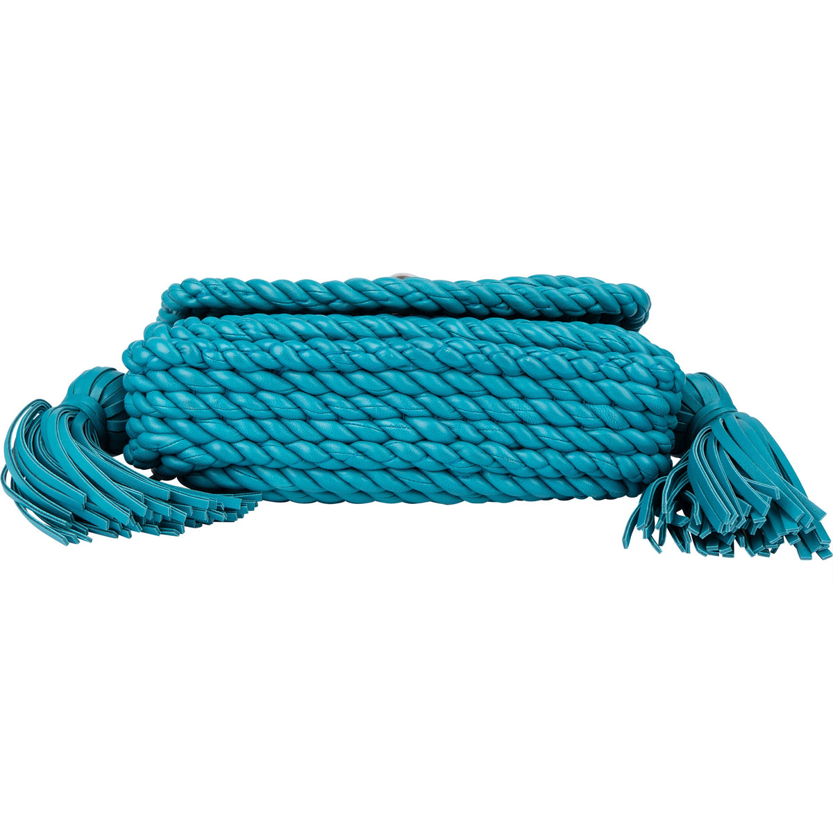 Bottega Veneta Braided Blue Leather Torchon Crossbody Bag