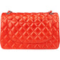 Chanel Quilted Lambskin Palladium Jumbo Double Flap Crossbody Bag
