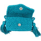 Bottega Veneta Braided Blue Leather Torchon Crossbody Bag