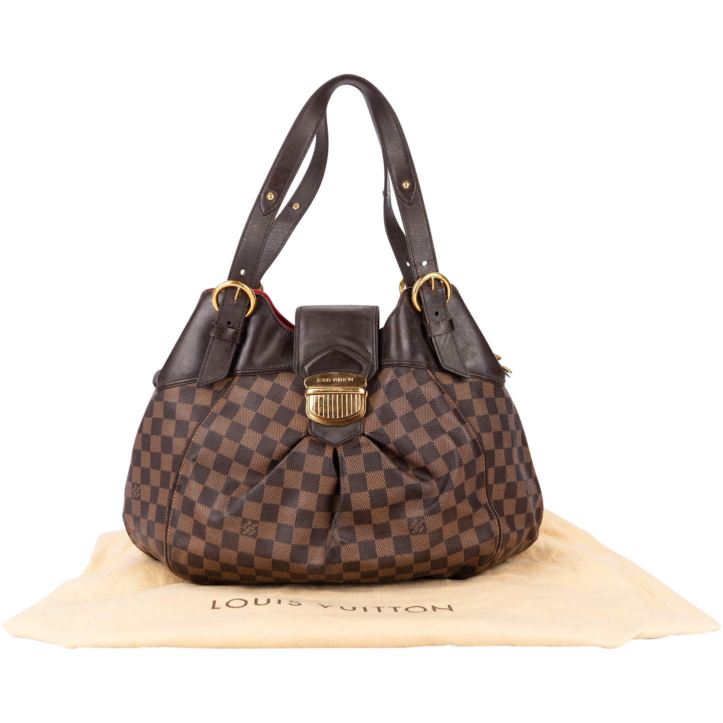 Louis Vuitton Damier Ebene Monogram Sistina GM Shoulder Bag