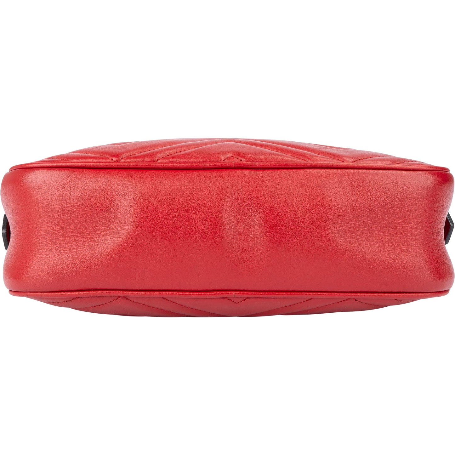 Gucci Red Leather Marmont GG Crossbody Bag