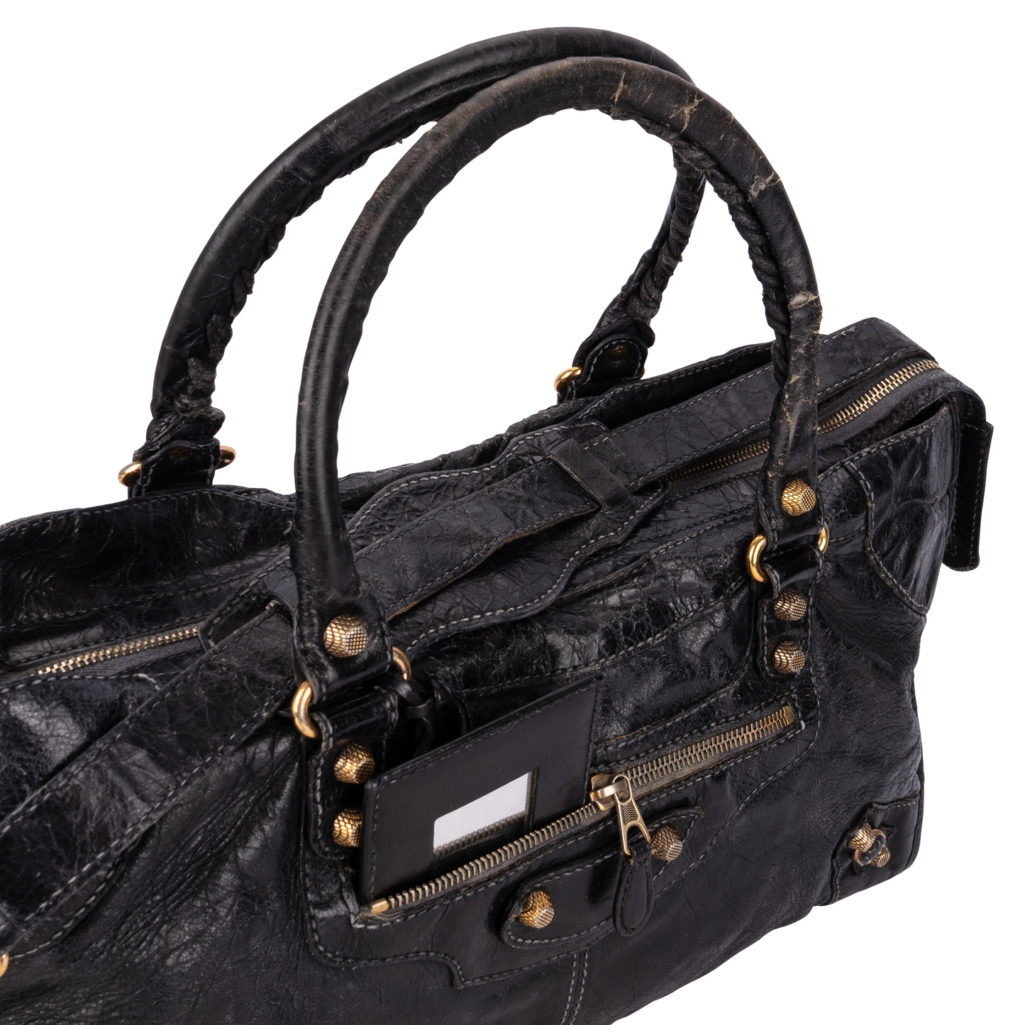 Balenciaga Black Leather Classic City Shoulder Bag