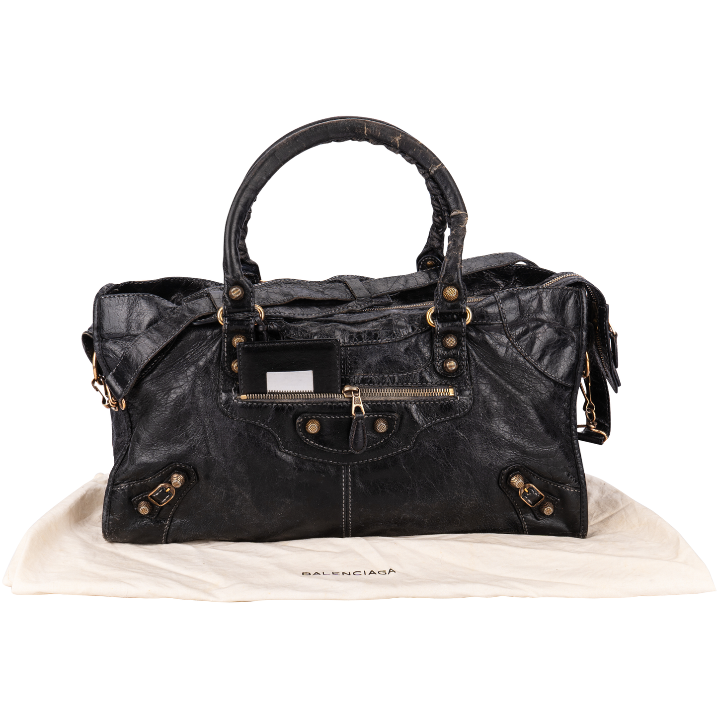 Balenciaga Black Leather Classic City Shoulder Bag