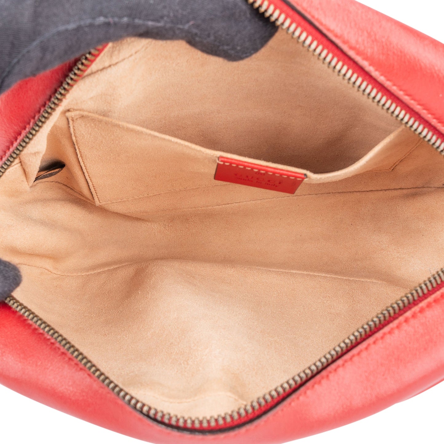 Gucci Red Leather Marmont GG Crossbody Bag