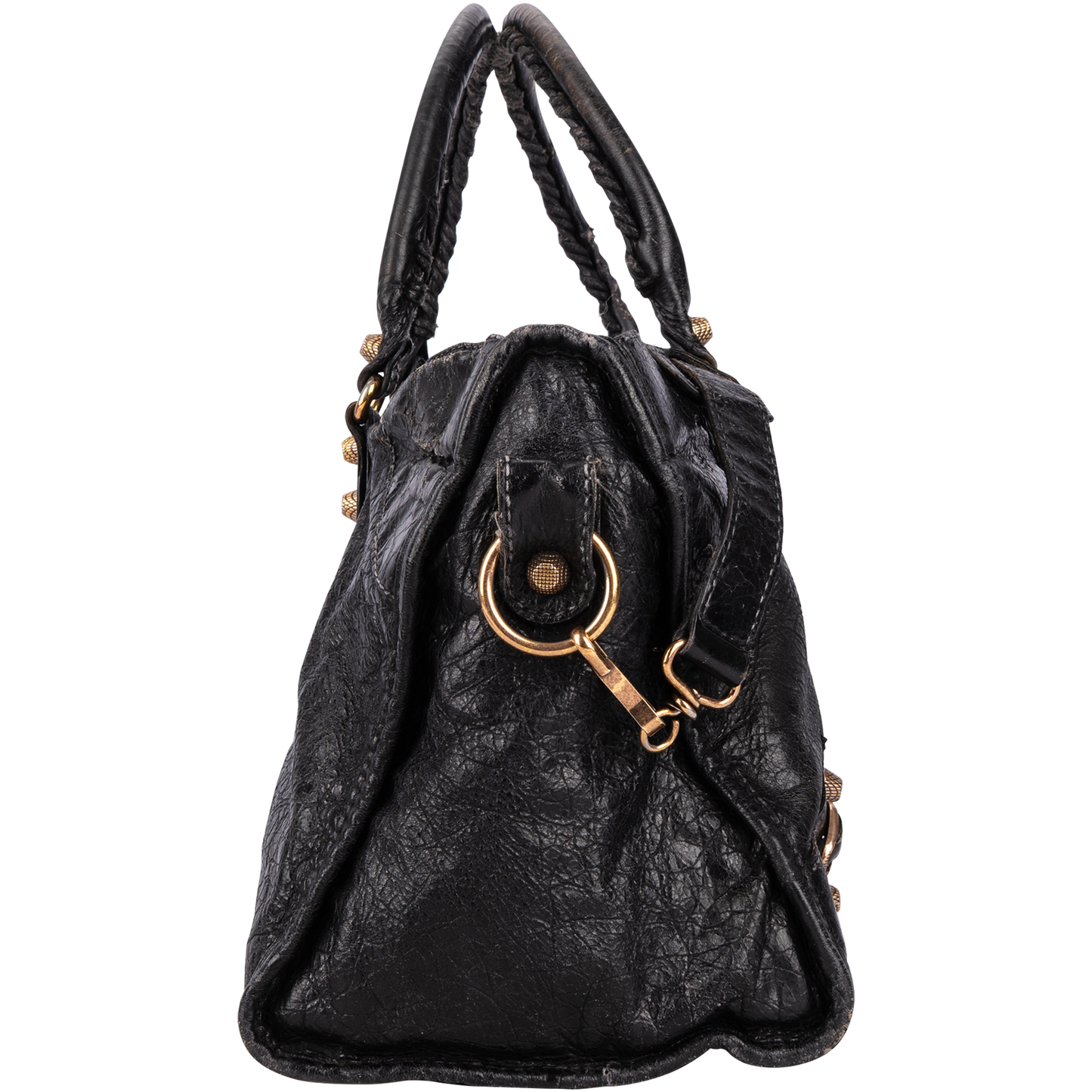 Balenciaga Black Leather Classic City Shoulder Bag